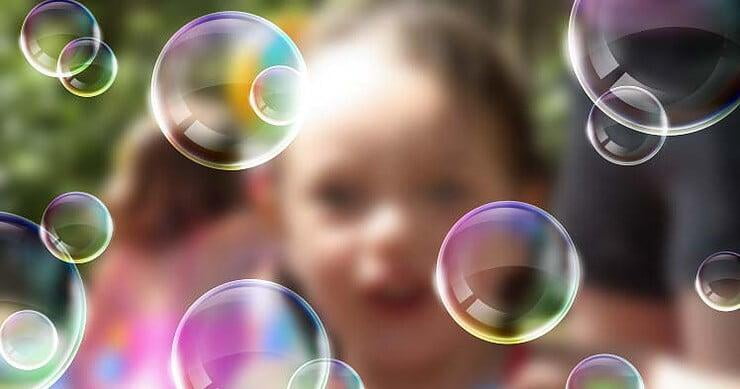 Boys and girls themed bubble party